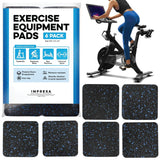 Rubber Mat for Treadmill - Katai - 6 Pack Treadmill Pads for Hardwood Floors and Carpet Protection - Exercise Equipment Mat made from High Density Exercise & Fitness - Tophatter Daily Deals