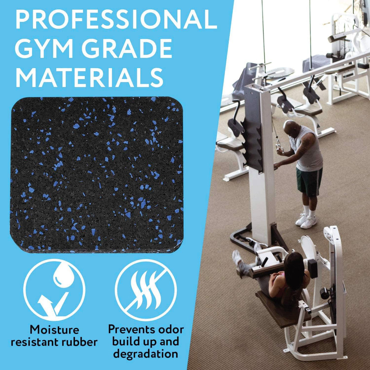 Rubber Mat for Treadmill - Katai - 6 Pack Treadmill Pads for Hardwood Floors and Carpet Protection - Exercise Equipment Mat made from High Density Exercise & Fitness - Tophatter Daily Deals