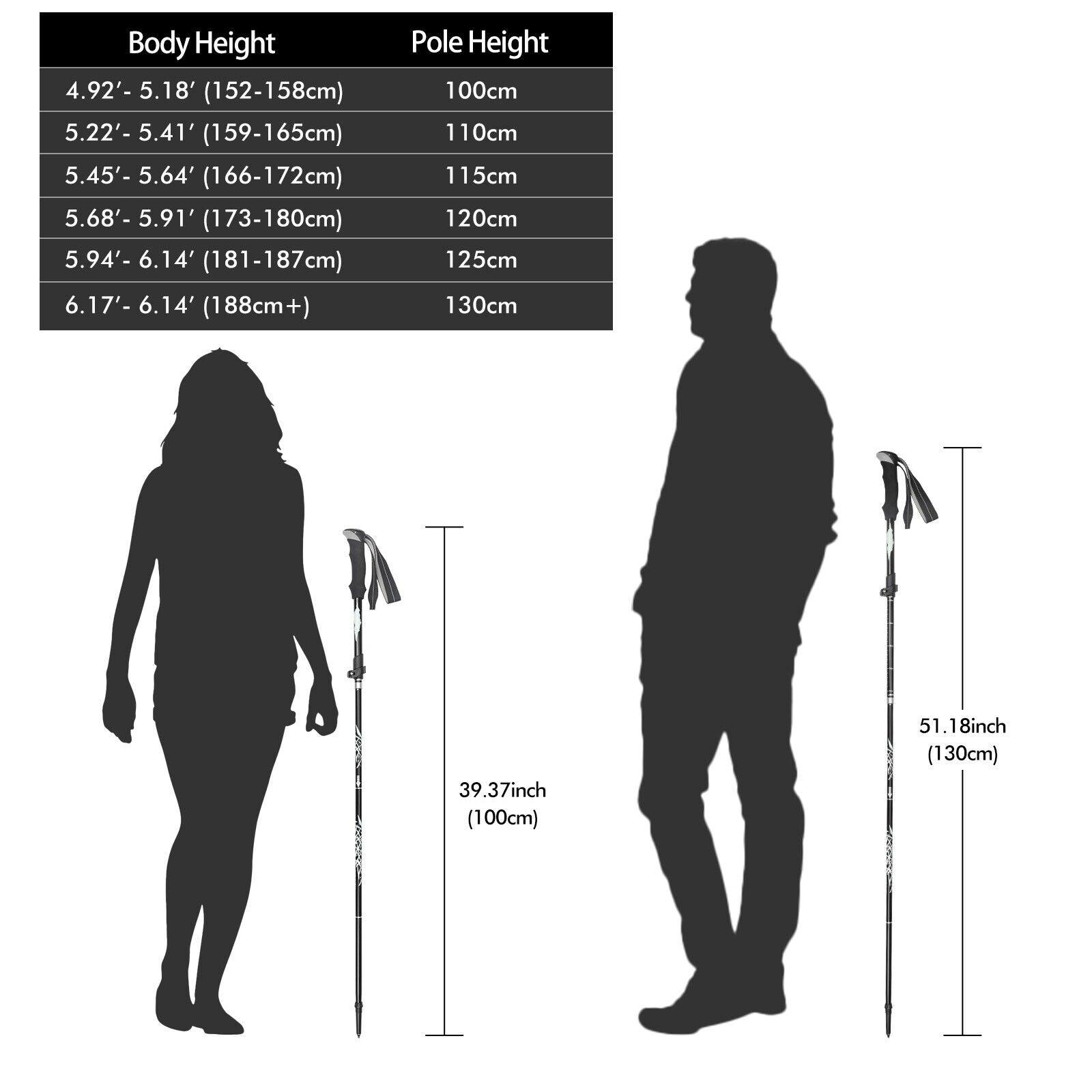 Collapsible Trekking Pole - Multifunctional Compass Paracord Bracelet 2 Pack Folding Trekking Poles Outdoor Recreation - Tophatter Daily Deals