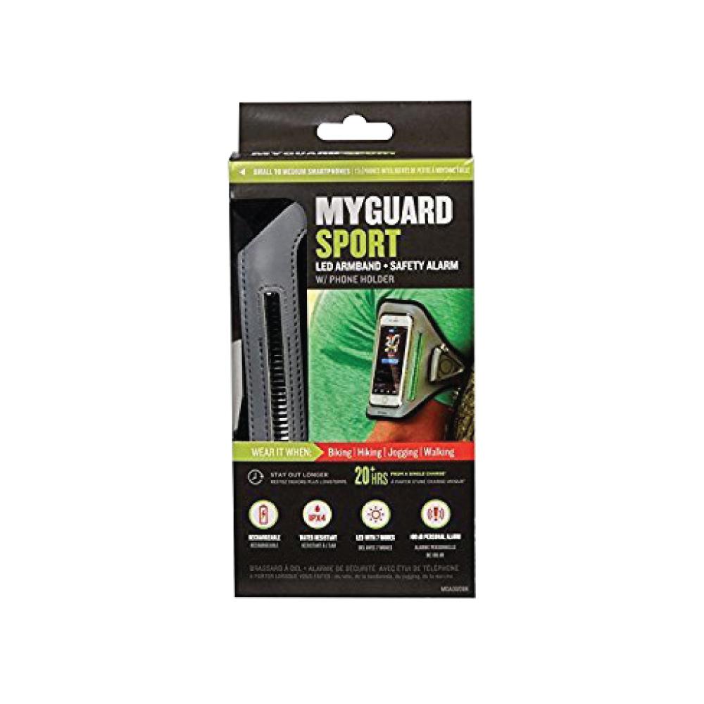 MYGUARD SPORT LED Armband & Safety Alarm w/Phone Holder Alarm - Tophatter Daily Deals