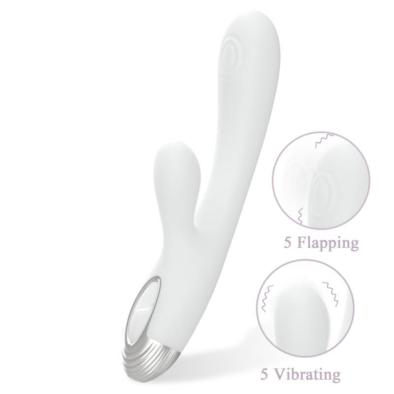 Pada Rabbit and G-Spot Pulsing Vibrator White 21.6cm > Sex Toys For Ladies > G-Spot Vibrators - Tophatter Daily Deals