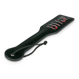 Vegan Leather Paddle - Black & Red - Imprints 'BITCH" > Bondage Gear > Paddles - Tophatter Daily Deals