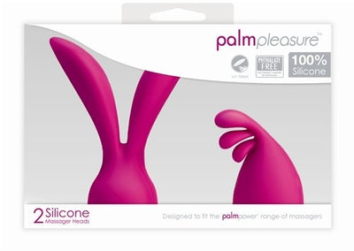 Palm Power Accessory Palm Pleasure 2 Silicone Head Attachments Pink > Sex Toys > Massage Wands - Tophatter Daily Deals