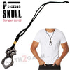 One Finger Skull Knuckle Paracord Self Defense Keychain - 9 Colors Smoke - Necklace SD-KeyChain - Tophatter Daily Deals