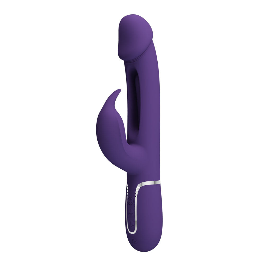 Party Up David Swinging Vibe 23.2 Centimeter Rabbit Vibrator with Flicking Arm > Vibrators > Ladies > Rabbit - Tophatter Daily Deals