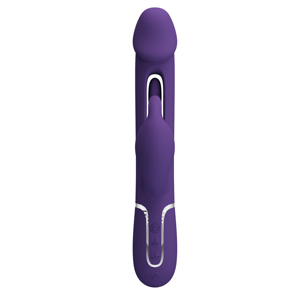 Party Up David Swinging Vibe 23.2 Centimeter Rabbit Vibrator with Flicking Arm > Vibrators > Ladies > Rabbit - Tophatter Daily Deals