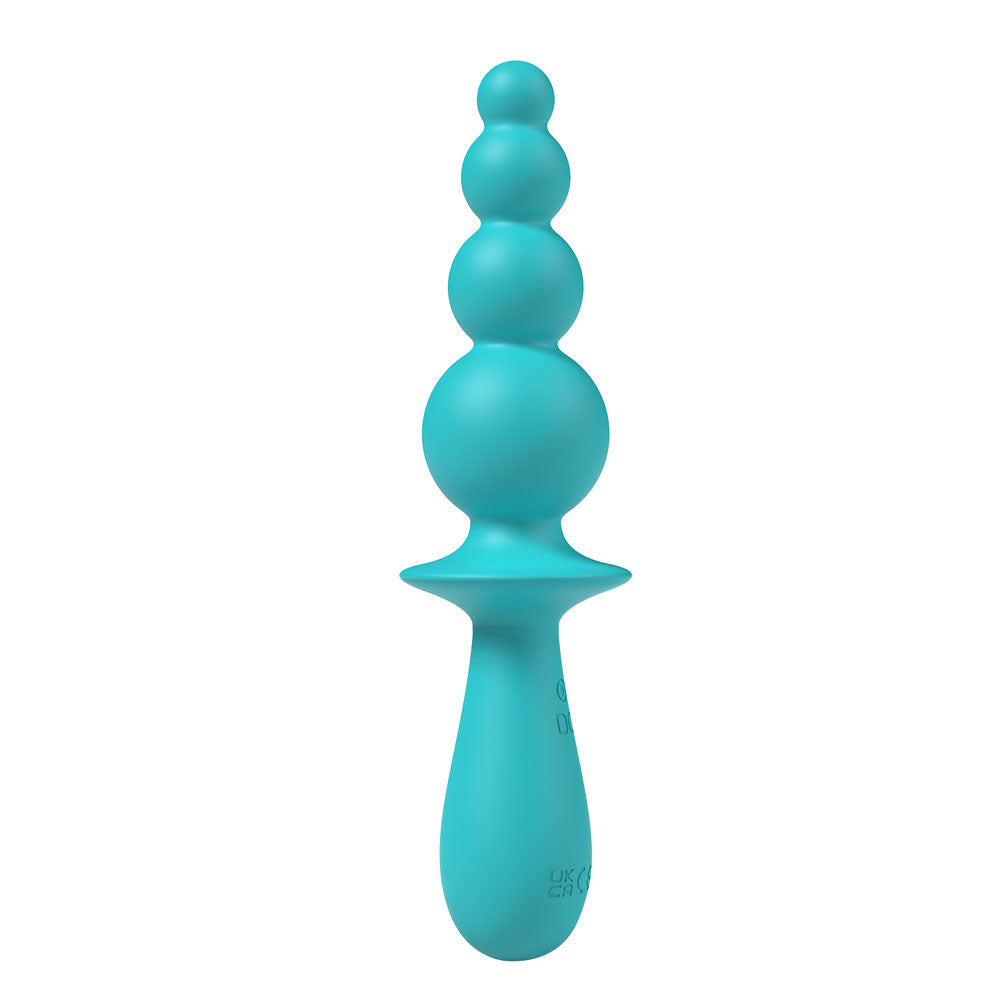 Party Up Evajane Teal 17.1 Centimeter Beaded Vibrator > Anal Range > Vibrating Butt Plugs - Tophatter Daily Deals