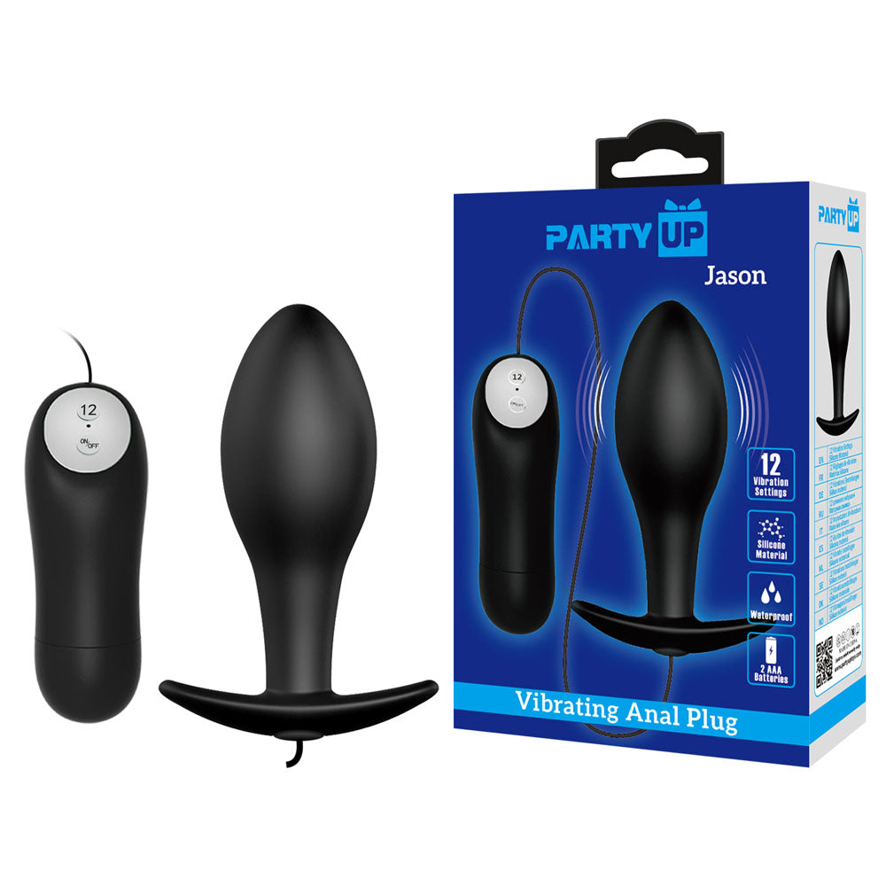 Party Up Jason Vibrating Anal Plug - 8.5 Centimeter Remote Control Butt Plug > Anal Range > Vibrating Butt Plugs - Tophatter Daily Deals