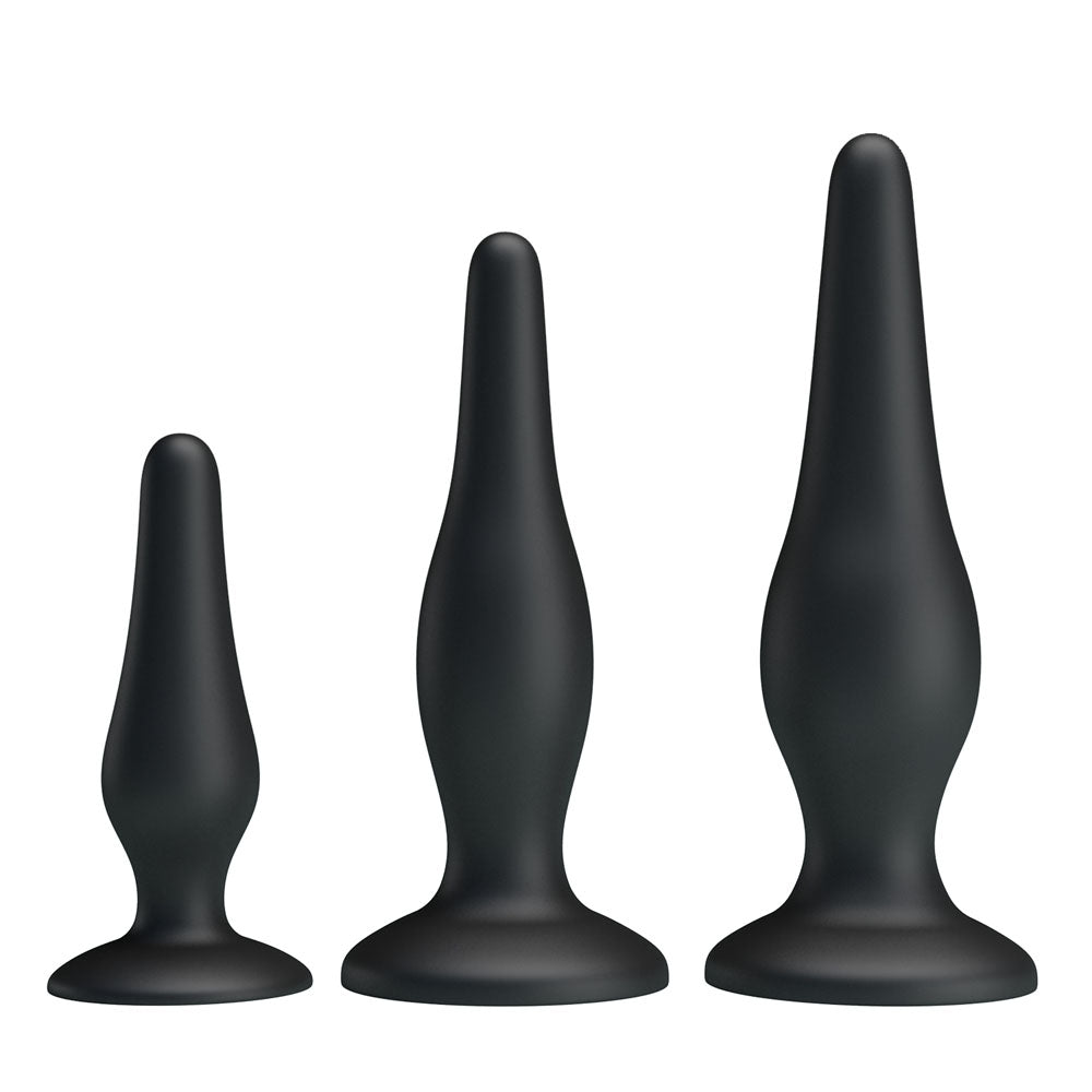Party Up Jerry Butt Plug Set - Set of Three Sizes > Anal Range > Butt Plug Kits - Tophatter Daily Deals
