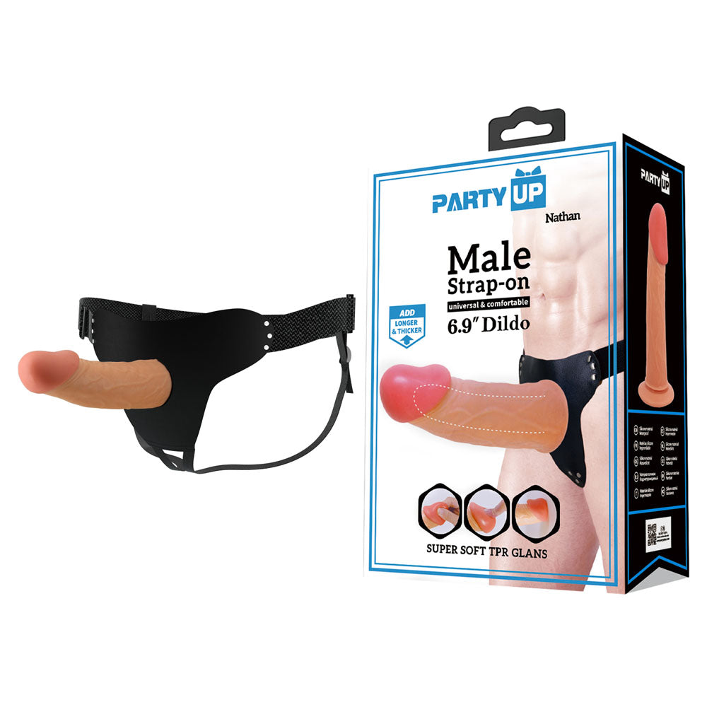Party Up Nathan Hollow Strap-On 17.5 cm 7" Inch > Dildos > Hollow Strap Ons - Tophatter Daily Deals