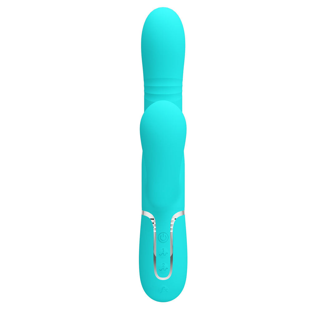 Party Up Paul Rolling Beads Vibrator Teal 22.6 cm Thrusting Rabbit Vibrator > Vibrators > Ladies > Rabbit - Tophatter Daily Deals