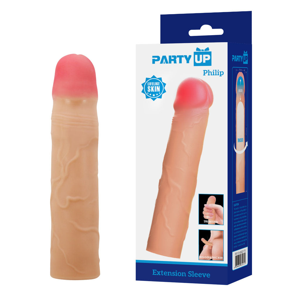 Party Up Philip 3 Inch Penis Extender Sleeve for Enhanced Intimate Experiences > Sex Toys For Men > Penis Sleeves - Tophatter Daily Deals