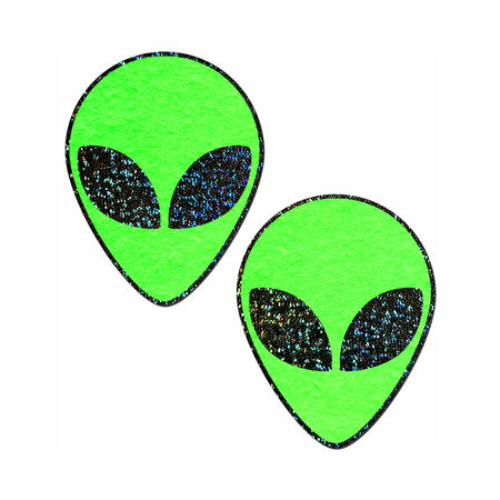 Glow In The Dark Glitter Alien Pasties - Tophatter Daily Deals