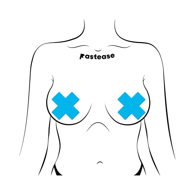 Turquoise Glow In The Dark Cross Pasties - Tophatter Daily Deals