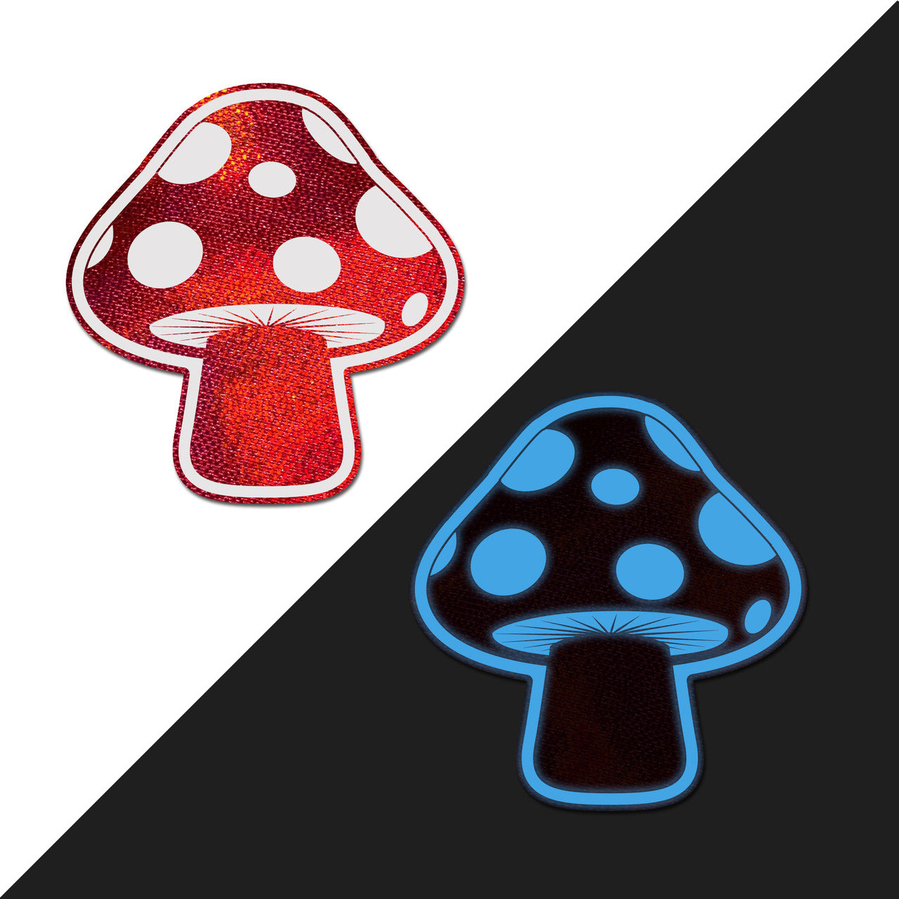 Mushroom Shiny Glow in the Dark Shroom Nipple Pasties - Tophatter Daily Deals