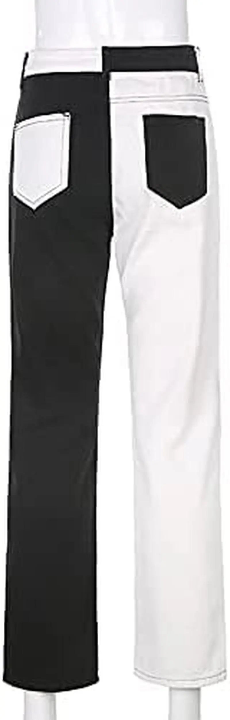 Patchwork Jeans per Le Donne a Vita Alta Stretch Cutoff Distressed Gamba Dritta Denim Jeans Pantaloni Anni '90 Vintage E-Girl Style Y2K Pantaloni Svasati - Tophatter Daily Deals