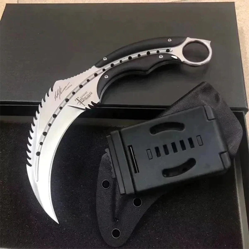 Paw Camping Tactical Knife White - Tophatter Daily Deals