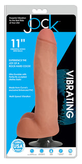 Jock 11 Inch Vibrating Dong With Balls Vanilla Color > Dildos > Large Dildos - Tophatter Daily Deals