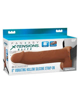 Fantasy X-Tensions Elite (Beige/Brown) – Vibrating Hollow Silicone Strap-On 8 Inch > Dildos > Strap On Harnesses - Tophatter Daily Deals