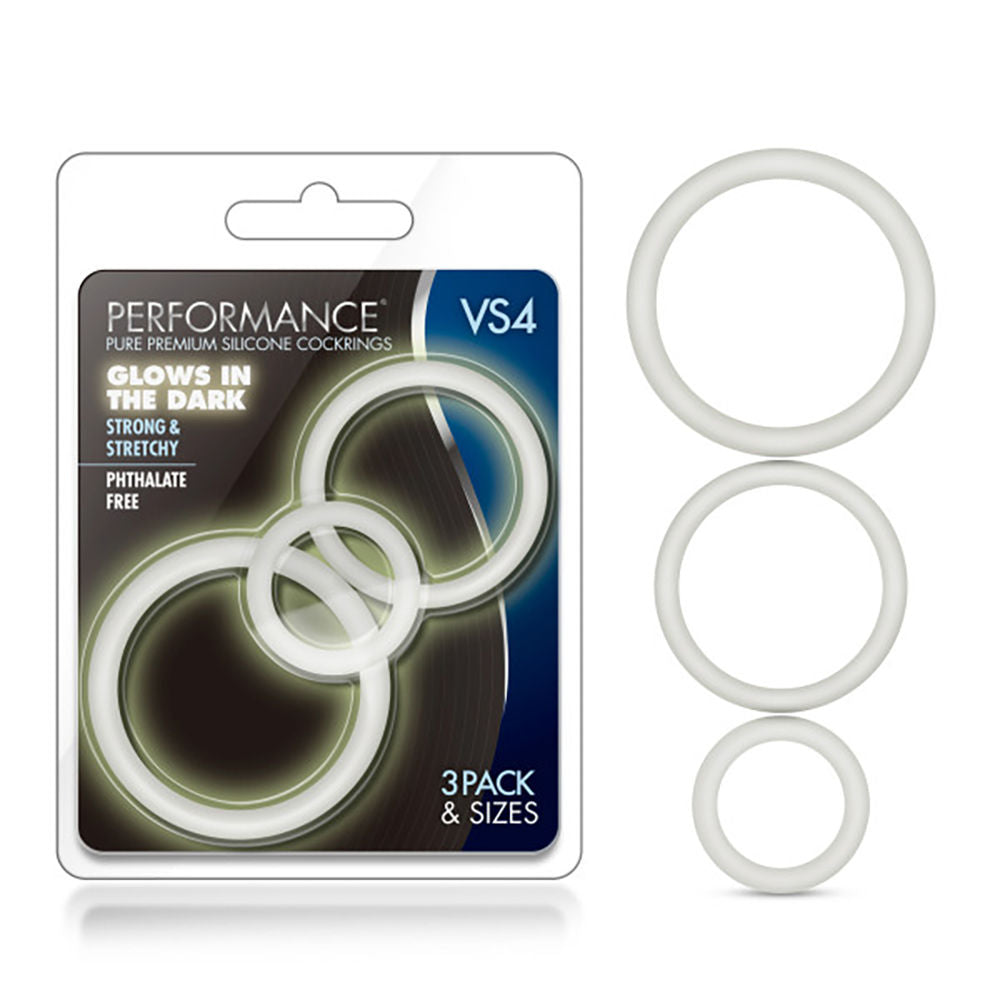 Performance Vs4 Pure Premium (White) – Silicone Cockring Set > Cock Ring > Sets - Tophatter Daily Deals