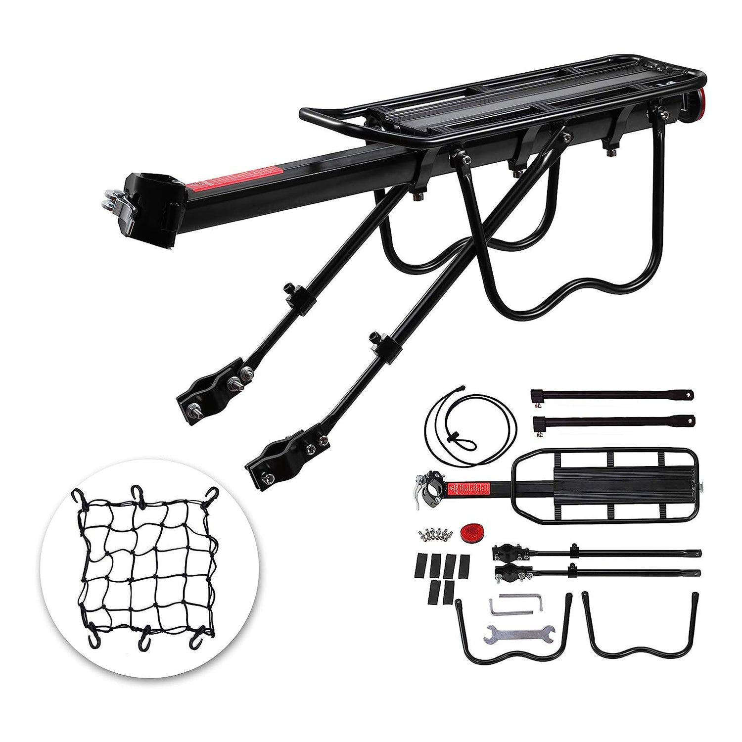Rear Cycle Racks - Pedalpro Bicycle Alloy Rear Rack - Alloy Rear Bicycle Pannier Rack Carrier Bag Luggage Cycle Mountain Bike 50kg Max Cycling - Tophatter Daily Deals