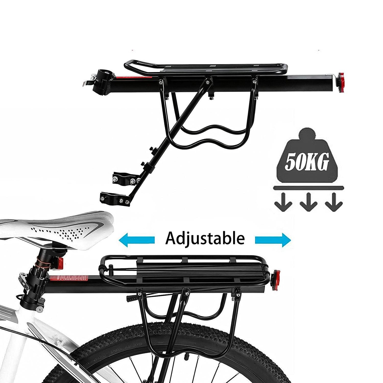 Rear Cycle Racks - Pedalpro Bicycle Alloy Rear Rack - Alloy Rear Bicycle Pannier Rack Carrier Bag Luggage Cycle Mountain Bike 50kg Max Cycling - Tophatter Daily Deals