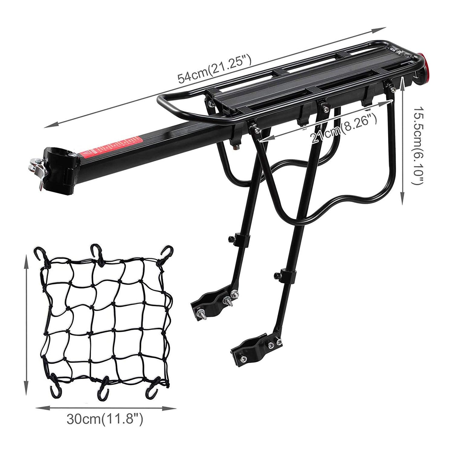 Rear Cycle Racks - Pedalpro Bicycle Alloy Rear Rack - Alloy Rear Bicycle Pannier Rack Carrier Bag Luggage Cycle Mountain Bike 50kg Max Cycling - Tophatter Daily Deals