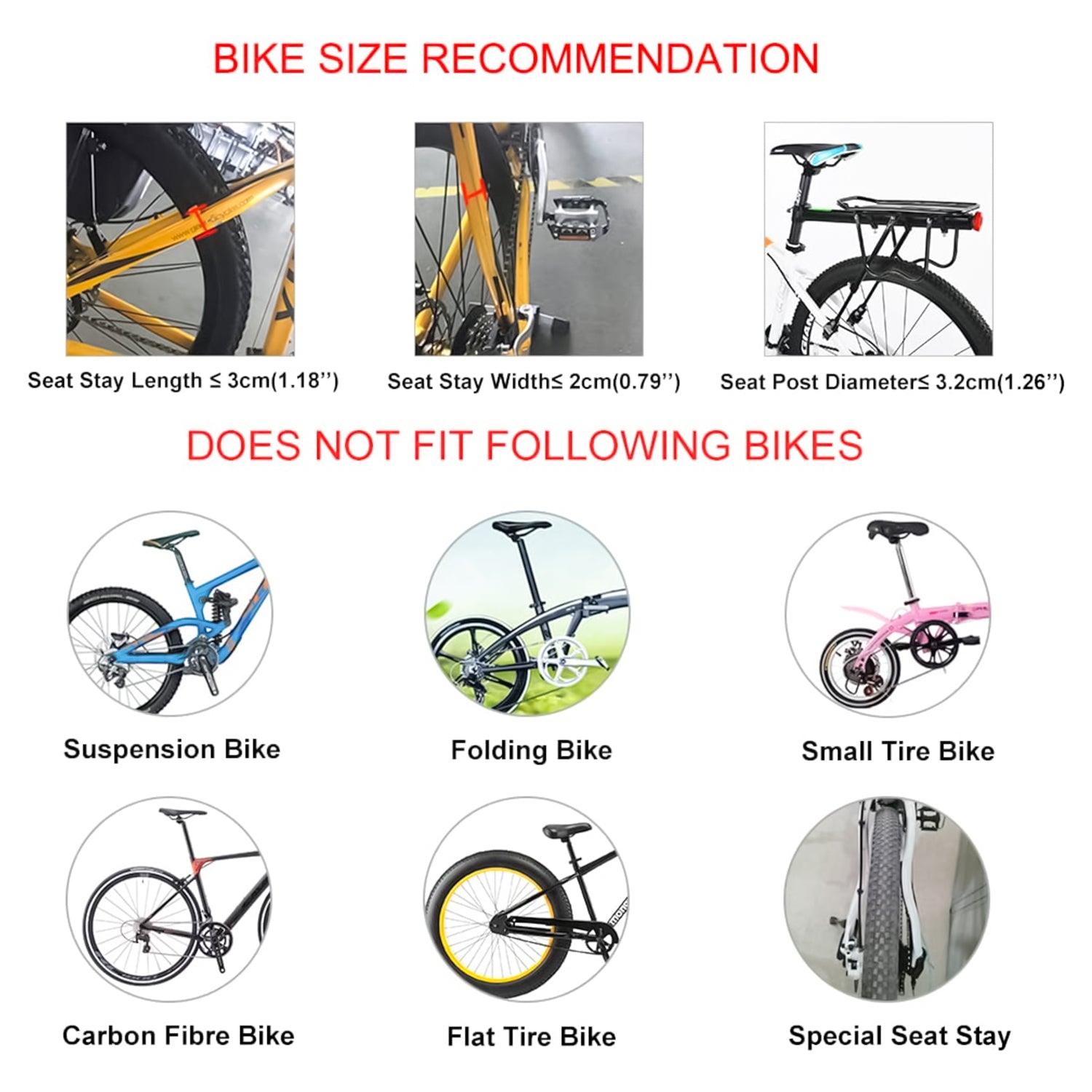 Rear Cycle Racks - Pedalpro Bicycle Alloy Rear Rack - Alloy Rear Bicycle Pannier Rack Carrier Bag Luggage Cycle Mountain Bike 50kg Max Cycling - Tophatter Daily Deals