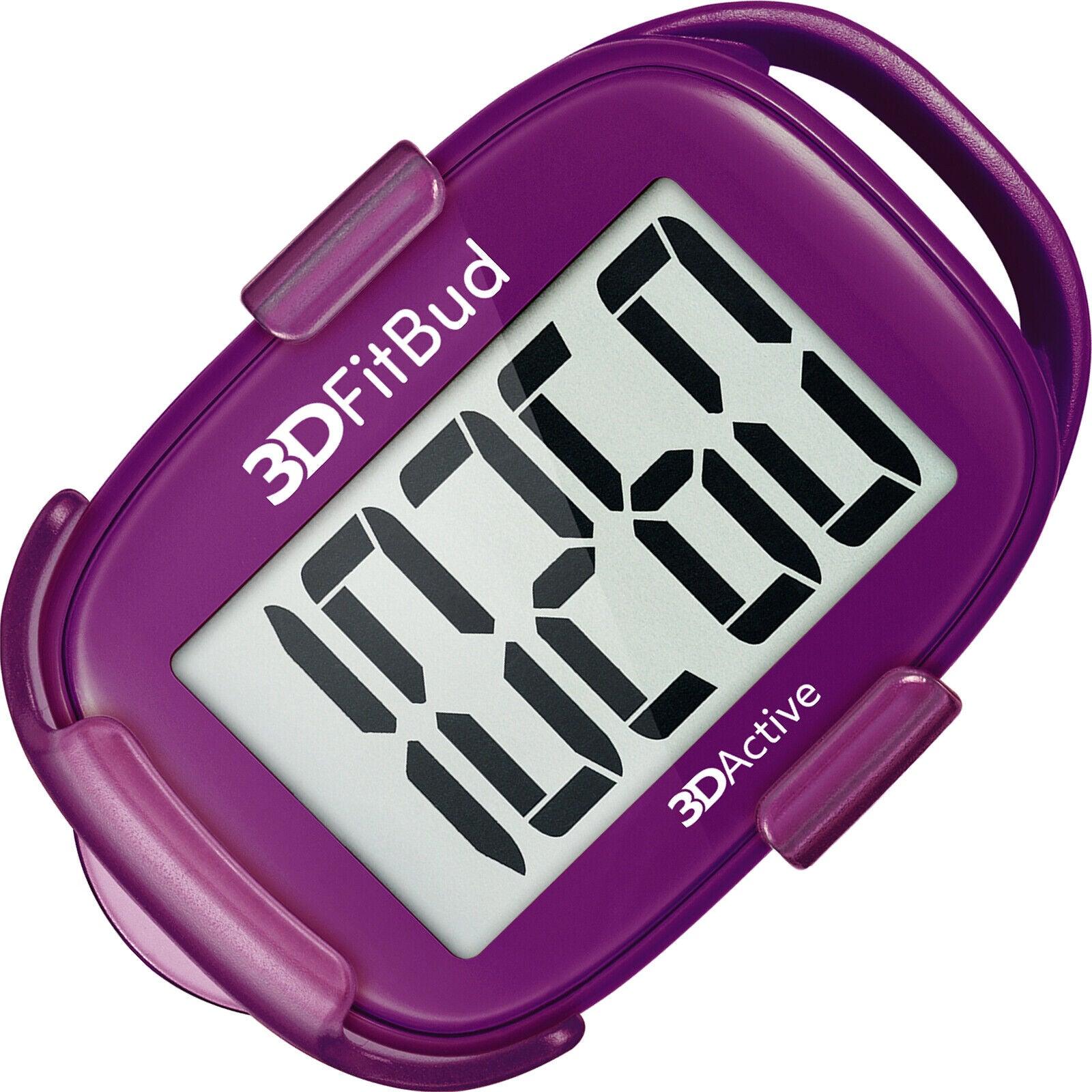 Simple Step Counter - 3D Pedometer with Clip and Lanyard A420S Plum Sports & Outdoor - Tophatter Daily Deals