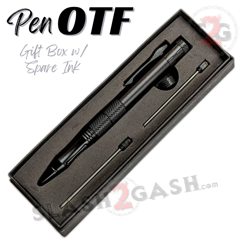 OTF Pen Knife w/ Hidden Dagger Tactical Switchblade - Asst. colors Knife-OTF - Tophatter Daily Deals