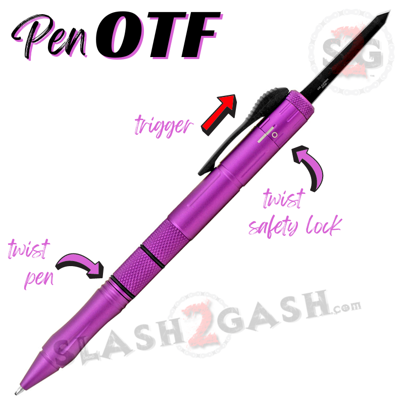 OTF Pen Knife w/ Hidden Dagger Tactical Switchblade - Asst. colors Knife-OTF - Tophatter Daily Deals