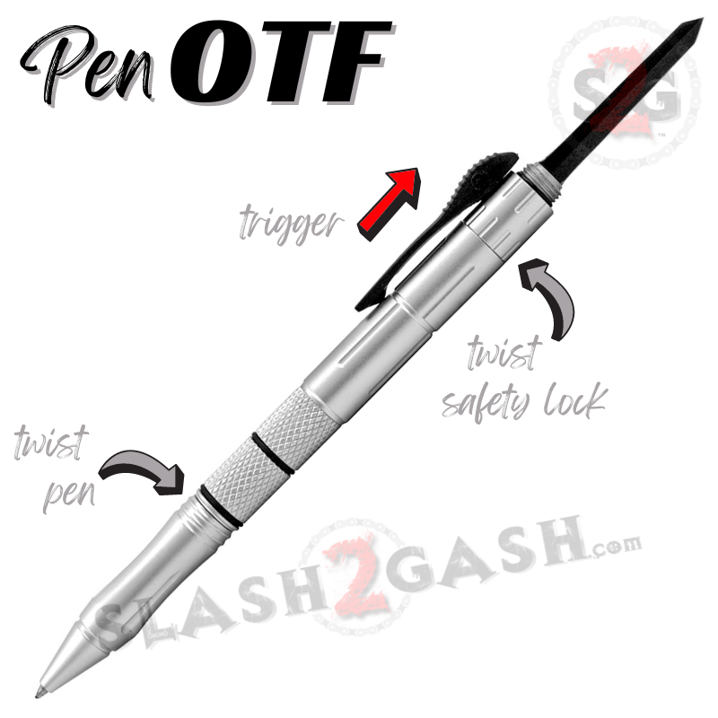 OTF Pen Knife w/ Hidden Dagger Tactical Switchblade - Asst. colors Knife-OTF - Tophatter Daily Deals