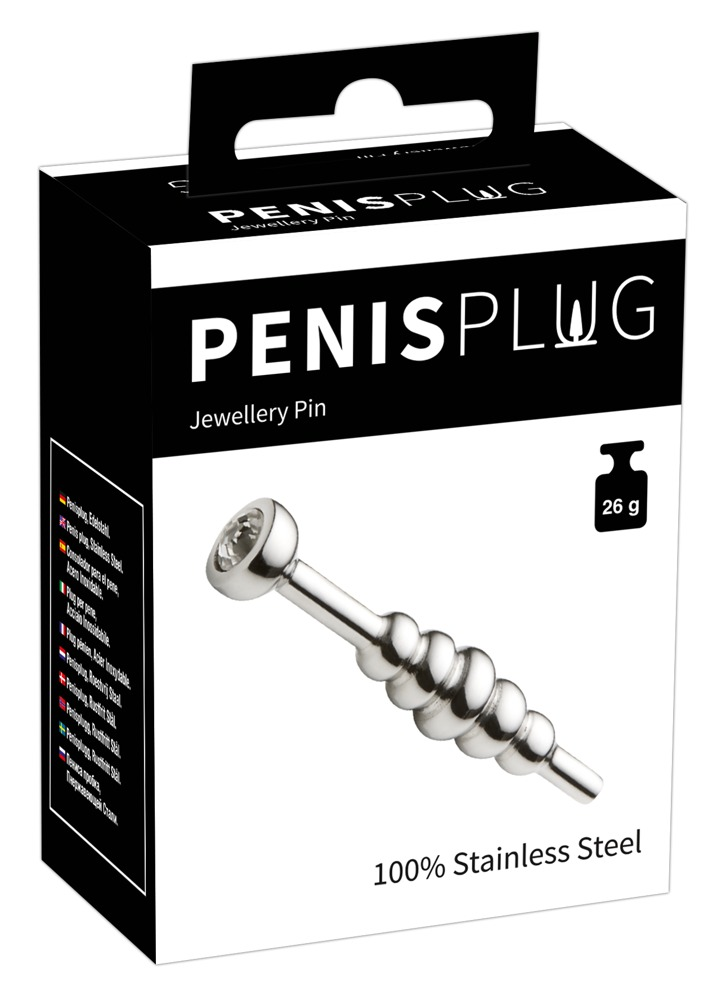 Penis Plug Jewellery Pin in Silver and Black, Small Size > Sex Toys For Men > Sounding Rods - Tophatter Daily Deals