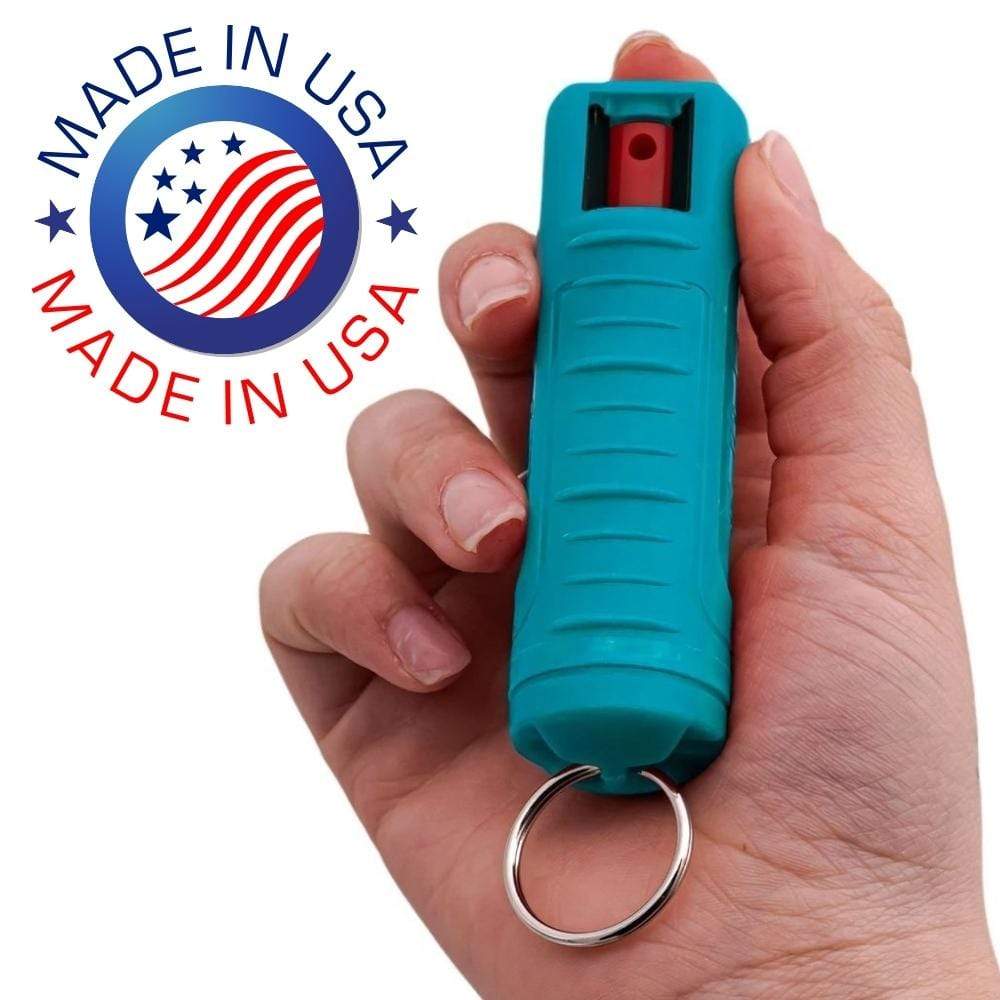 Pepper Spray 1/2 Ounce OC-17 with Clip and Keychain - Teal SD-Pepper Spray - Tophatter Daily Deals
