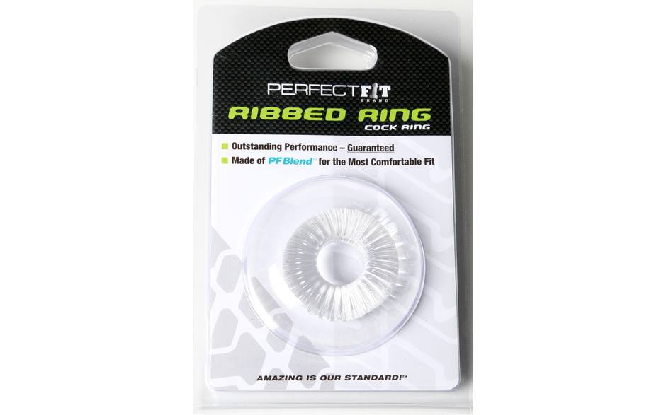 Perfect Fit Ribbed Clear Silicone Stretchy Ring – Stretchy Cock Ring > Cock Ring > Single - Tophatter Daily Deals