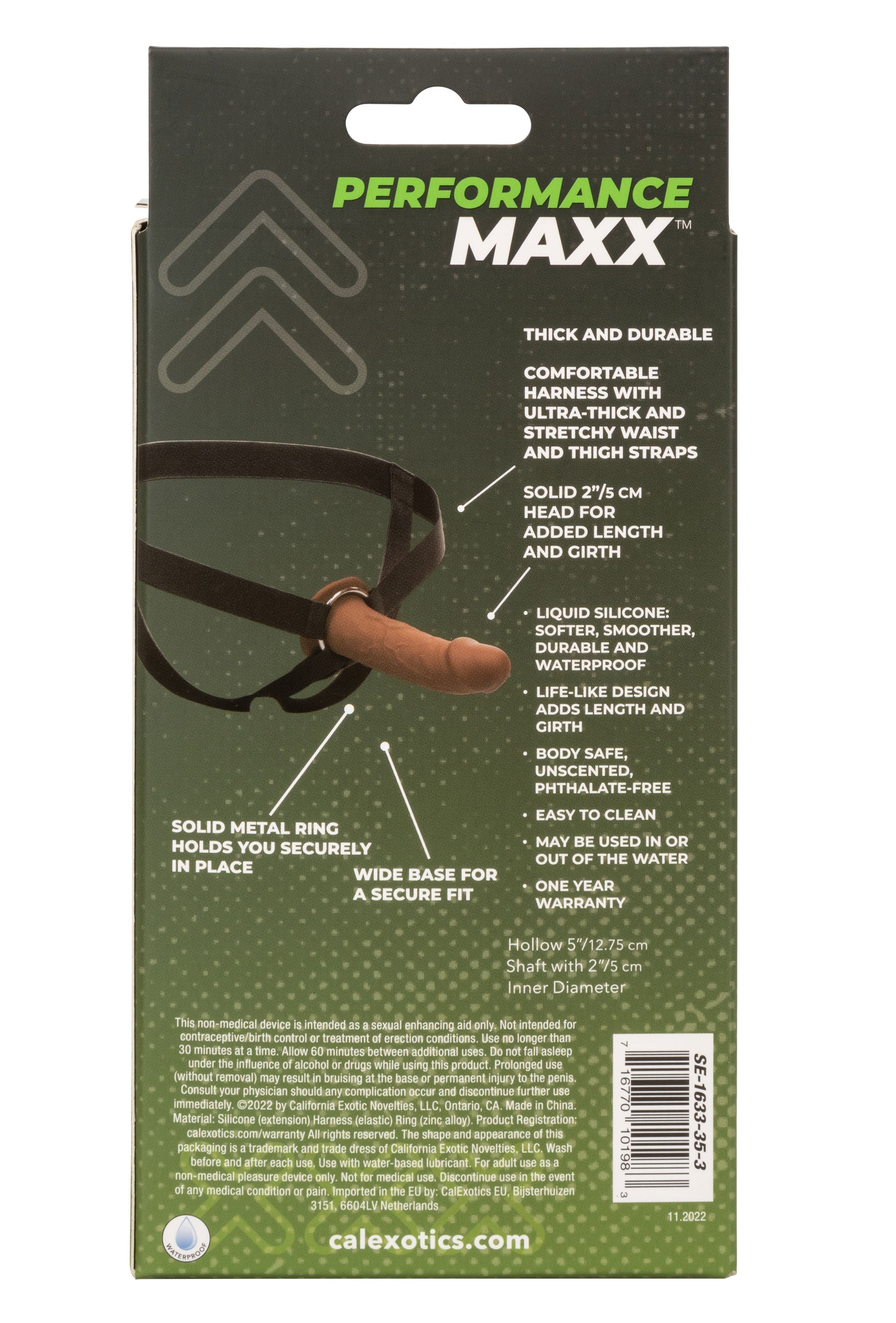 Performance Maxx Life-Like Extension with Harness Brown 2 Inch Length > Dildos > Hollow Strap Ons - Tophatter Daily Deals