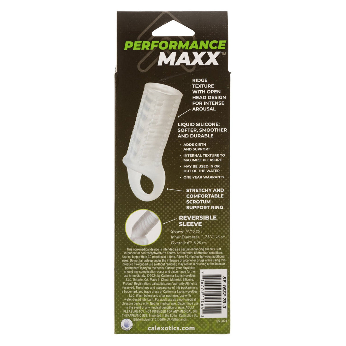 Performance Maxx Liquid Silicone Reversible Sleeve Textured Interior White > Sex Toys For Men > Penis Sleeves - Tophatter Daily Deals