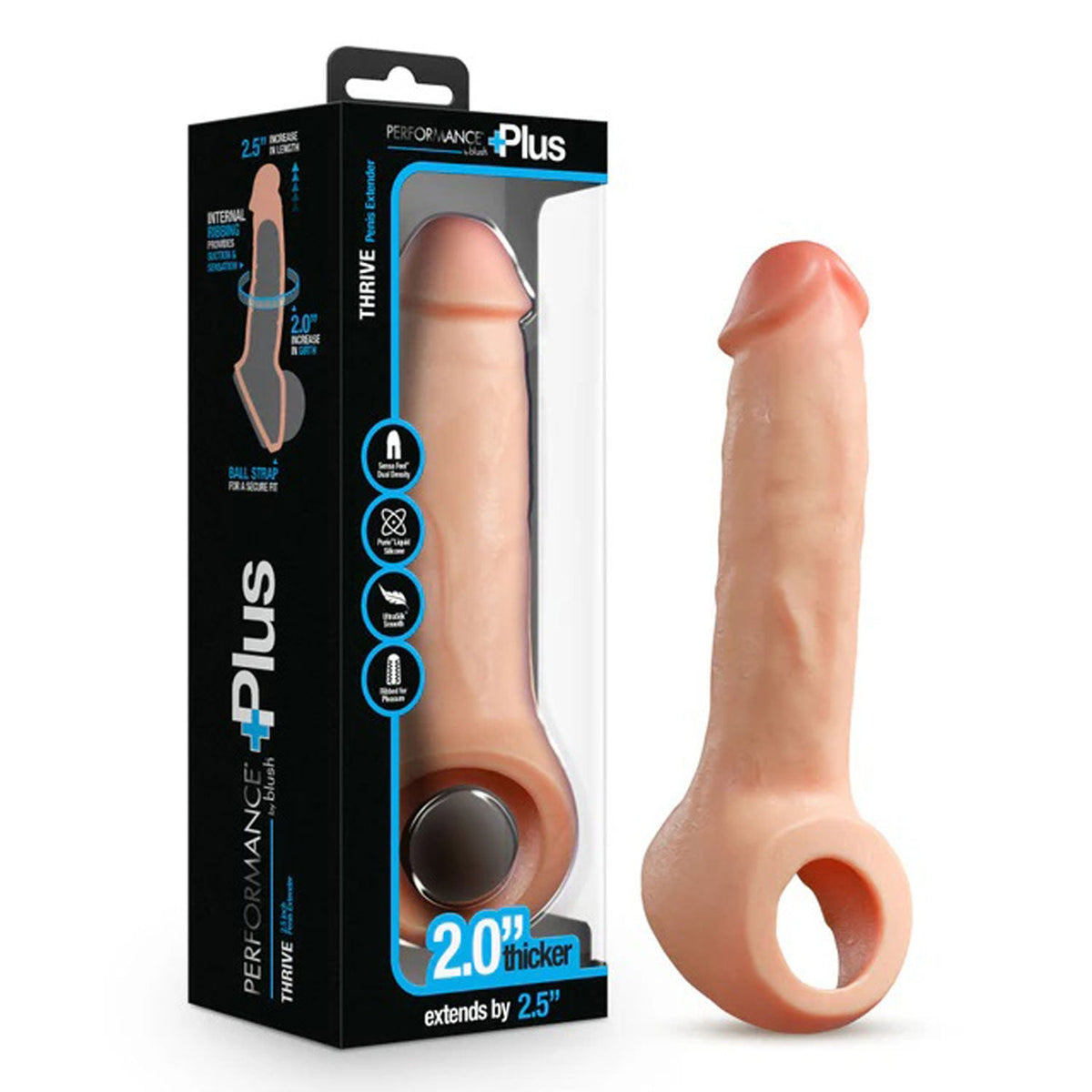 Performance Plus Thrive Silicone Penis Extender 2.5 Inch Beige > Sex Toys For Men > Penis Sleeves - Tophatter Daily Deals