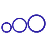 Performance Silicone Cock Ring 3 Pc Set Indigo for Stamina > Cock Ring > Sets - Tophatter Daily Deals