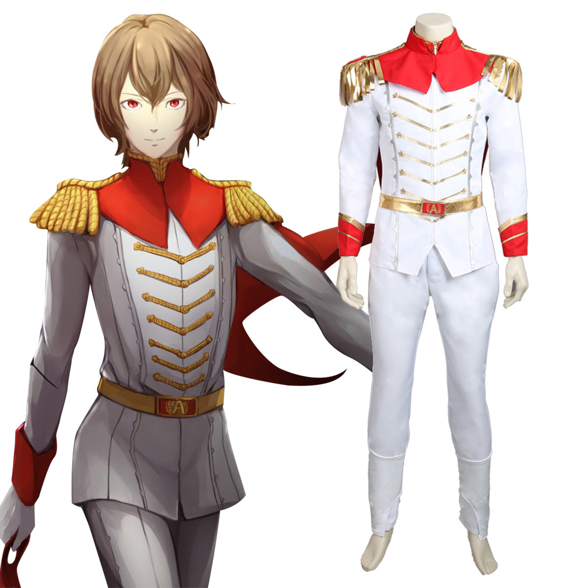 Persona 5 Crow Goro Akechi White Cosplay Costume Costume - Tophatter Daily Deals