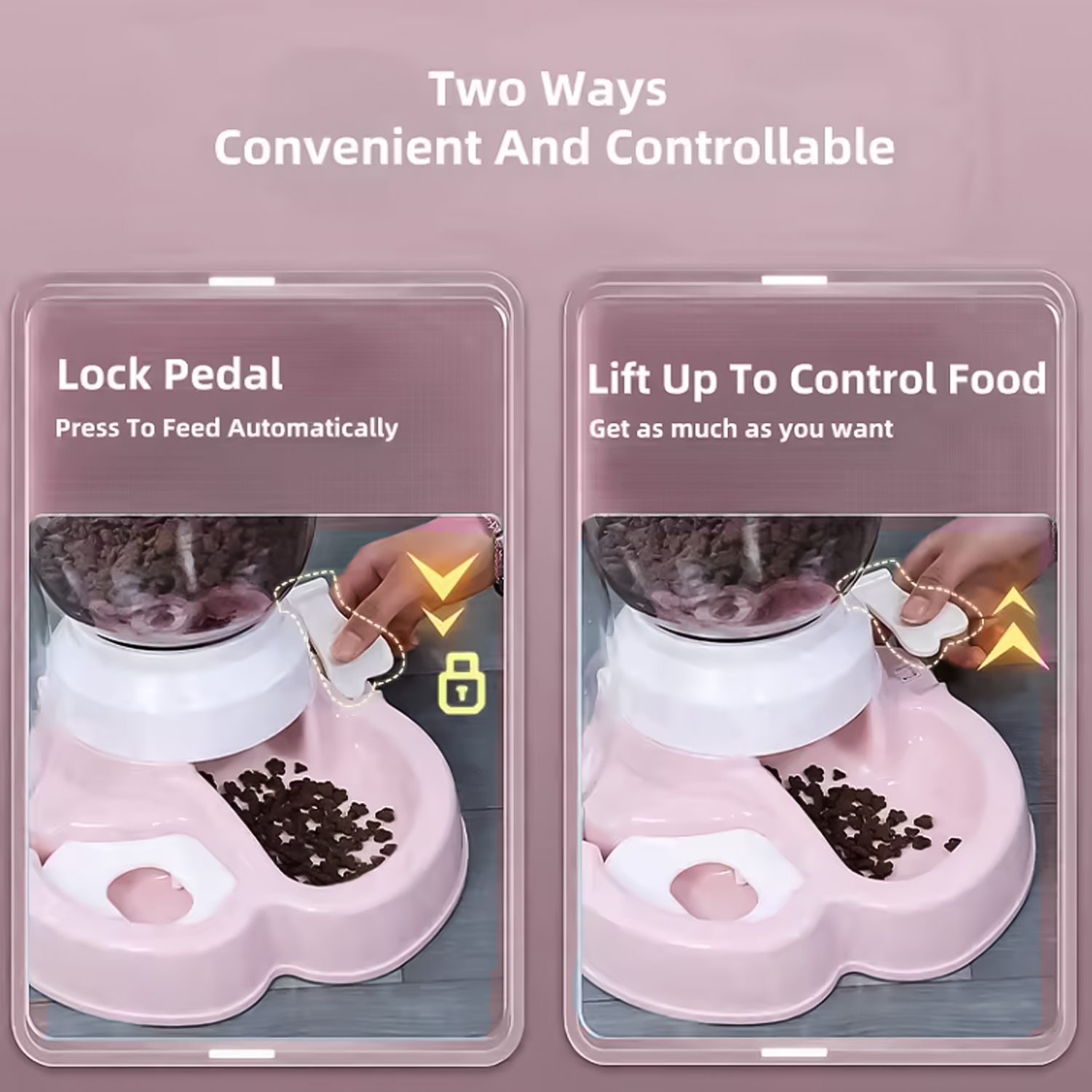 Automatic Pet Food Dispenser – Pet Food Drink Dispenser Dog Cat Large Feeder Water Bowl Dish pet - Tophatter Daily Deals