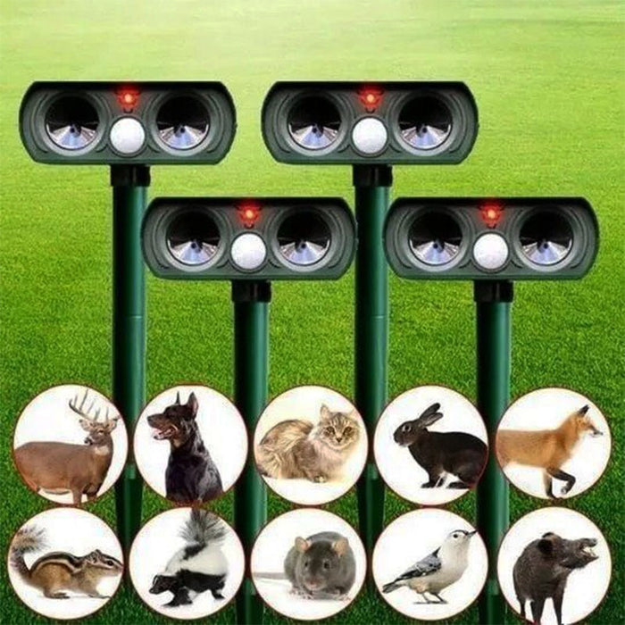 Animal Pest Repeller Solar Infrared Ultrasonic Outdoor 2025 - Tophatter Daily Deals