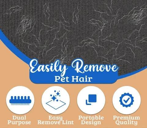 Ergonomic Pet Hair & Lint Remover Gif File