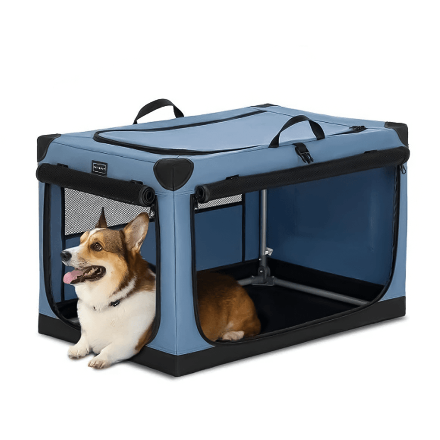 Pet Travel Crate - Pets Fabric Dog Crate Puppy Carrier Cat Travel Cage Carry Pet Bag Pet Products - Tophatter Daily Deals