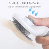 Animal Grooming Brushes - Self Cleaning Pet Hair Remover Brush for Dogs Cats Pets Dematting Comb - Tophatter Daily Deals