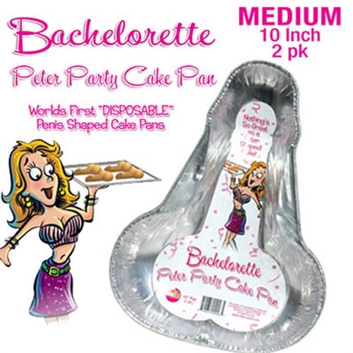 Peter Party Medium – 10 Inch Penis Shaped Cake Pan Set of 2 Bakeware > Novelties > Bachelor & Bachelorette Items - Tophatter Daily Deals