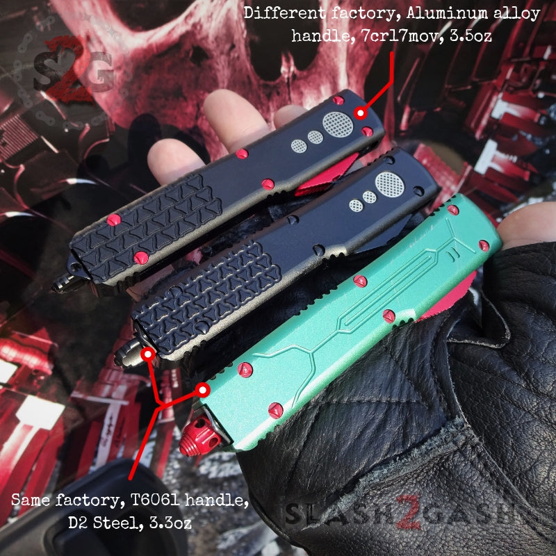 Phantom OTF Knife D2 Automatic Switchblade CNC T6061 - 6 Blades! Knife-OTF - Tophatter Daily Deals