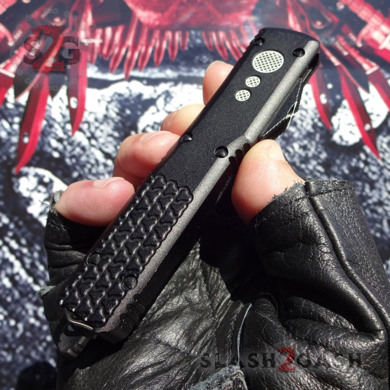 Phantom OTF Knife D2 Automatic Switchblade CNC Tanto Ser - Stonewash Knife-OTF - Tophatter Daily Deals