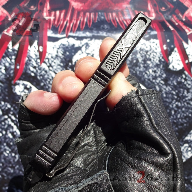 Phantom OTF Knife D2 Automatic Switchblade CNC Tanto Ser - Stonewash Knife-OTF - Tophatter Daily Deals