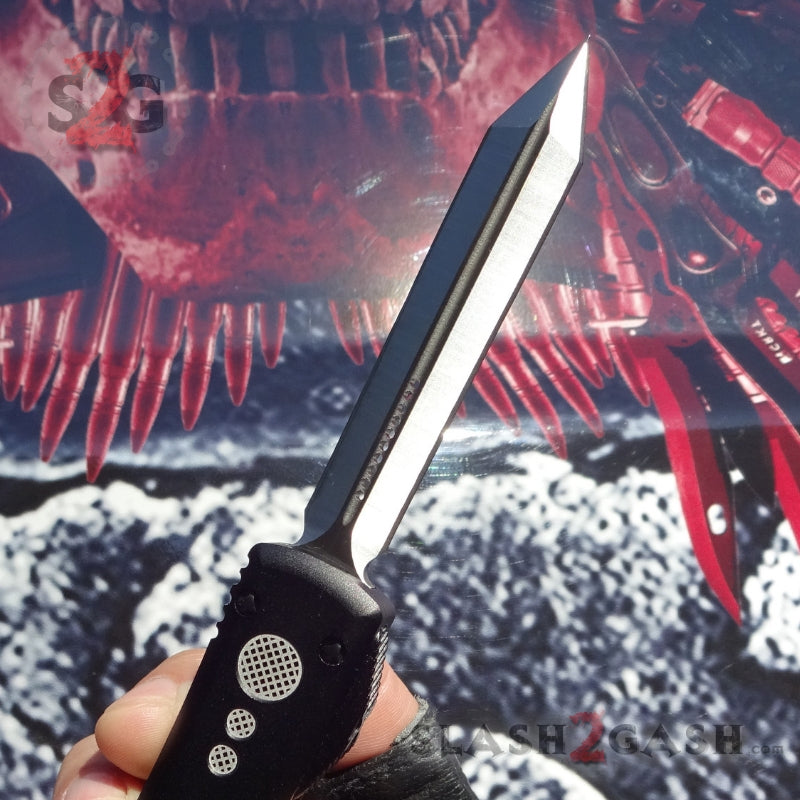 Phantom OTF Knife D2 Automatic Switchblade CNC T6061 - 6 Blades! Spartan - Satin Knife-OTF - Tophatter Daily Deals
